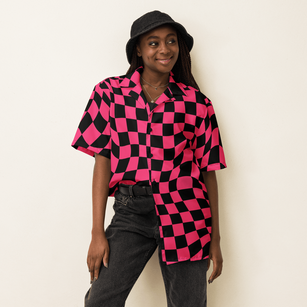 Twisted Tiles Checkerboard Button Up Shirt