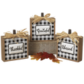 Black and White Check Table Sitter -