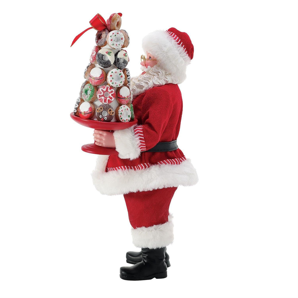 Santa with a Donut Tower