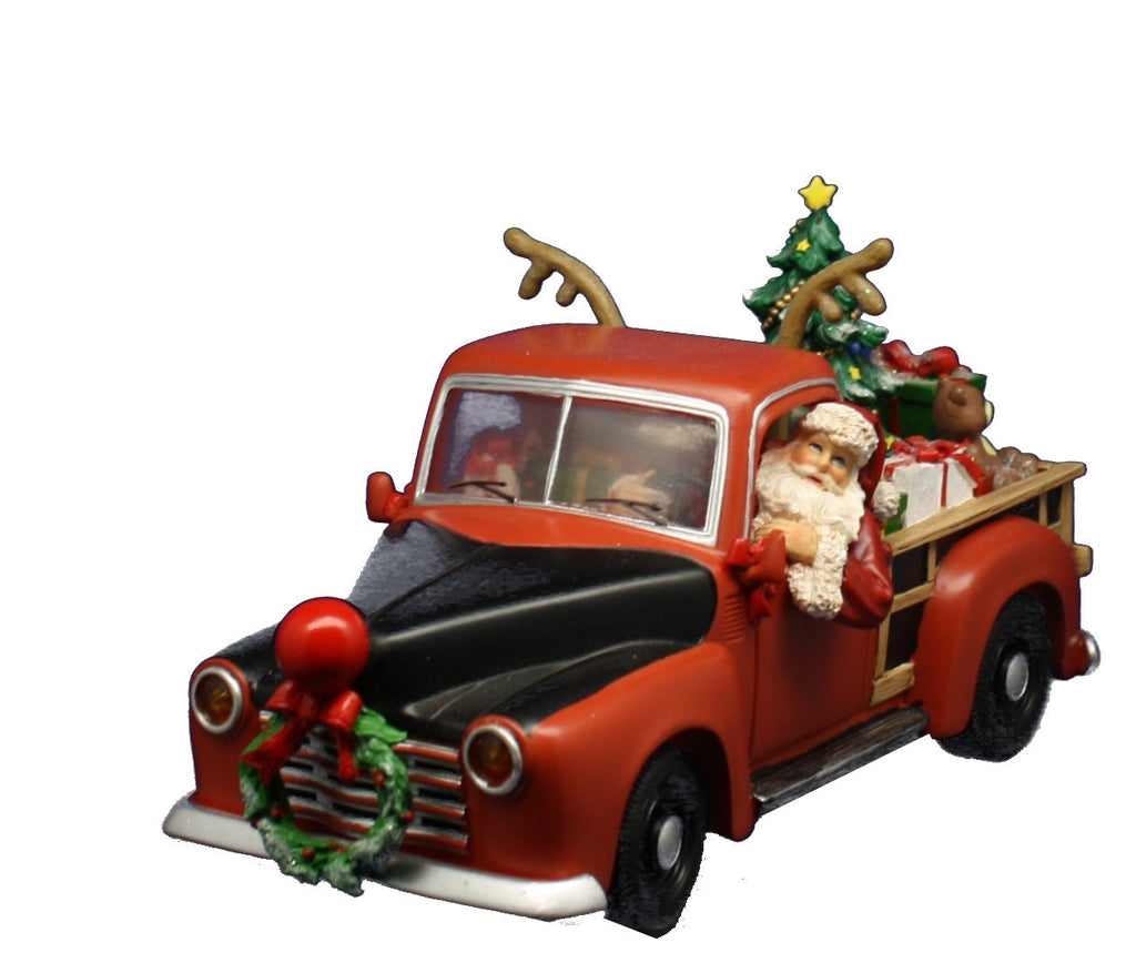 Red Pickup Truck Music Box