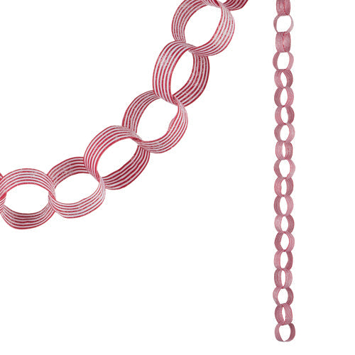 Peppermint Striped Chain Garland