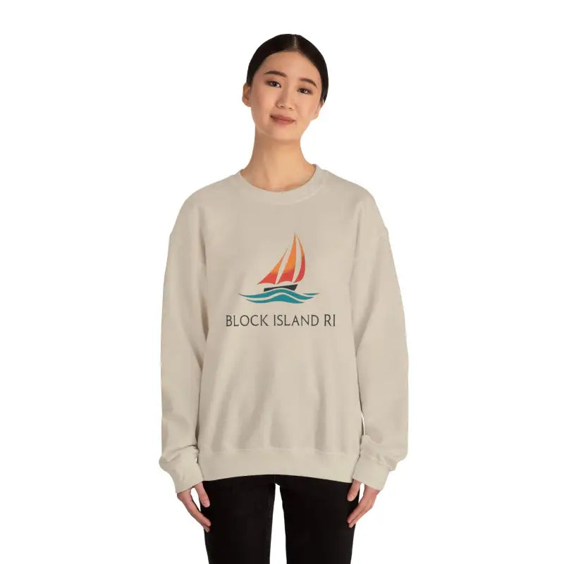Ocean State Styles Sweatshirt Block Island Sailboat Design