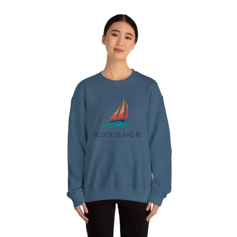 Ocean State Styles Sweatshirt Block Island Sailboat Design