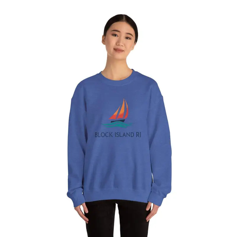 Ocean State Styles Sweatshirt Block Island Sailboat Design