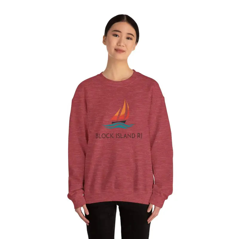 Ocean State Styles Sweatshirt Block Island Sailboat Design