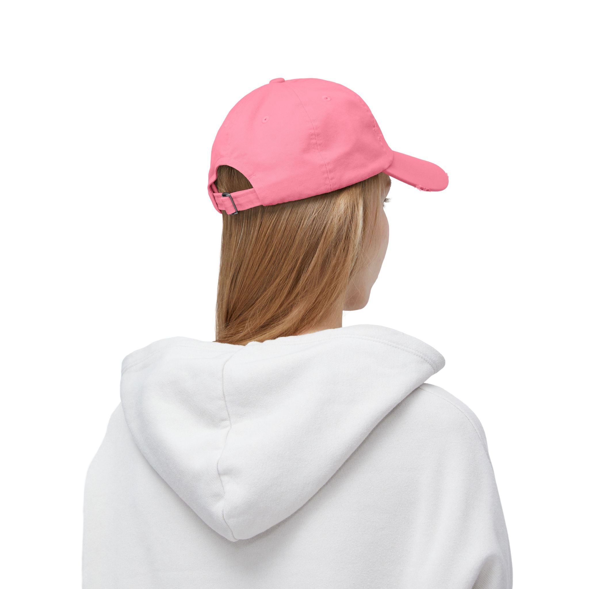 Unisex Distressed Cap - 'Graceful as a Cat' Fun Cat Lover Hat
