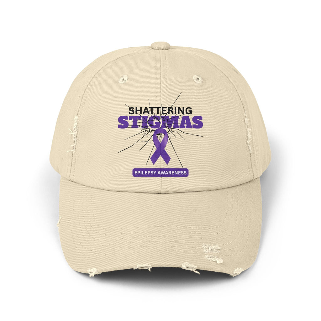 Unisex Distressed Cap - Shattering Stigmas for Epilepsy Awareness