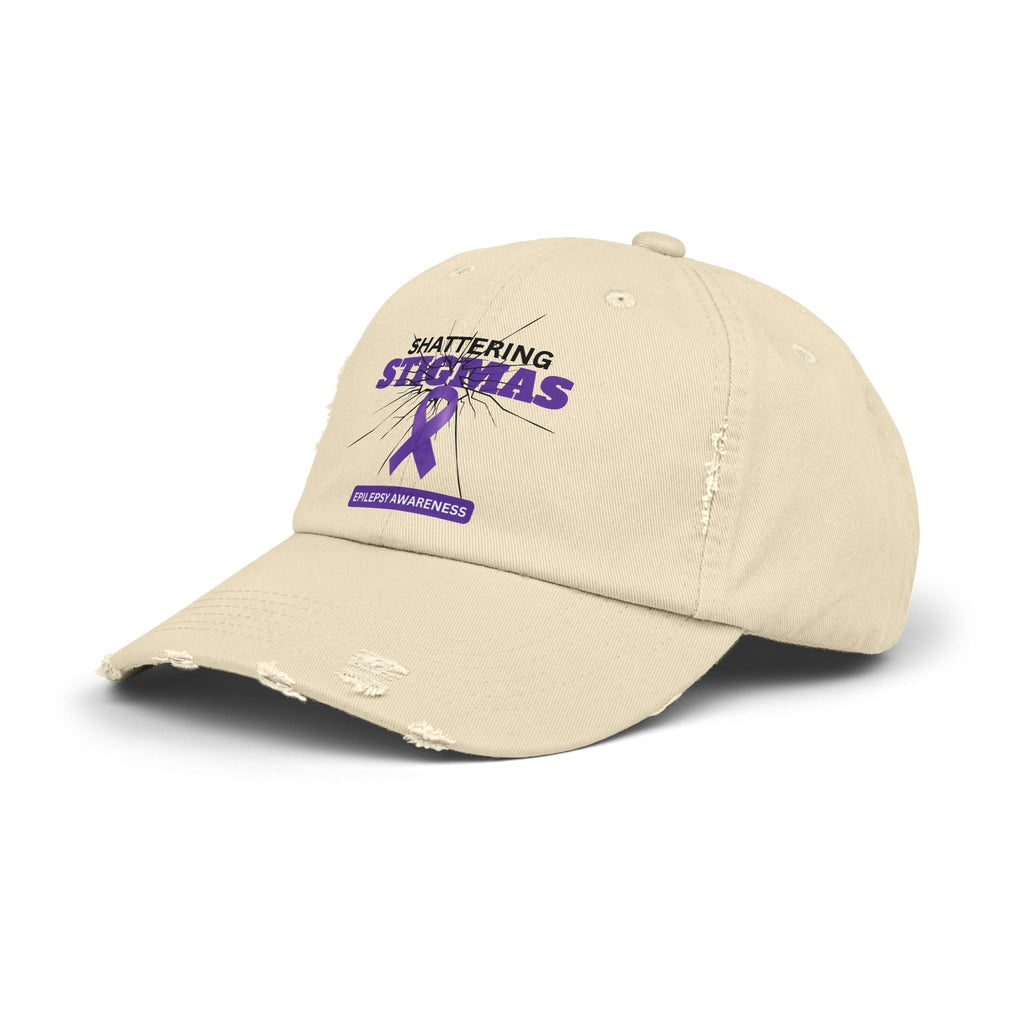 Unisex Distressed Cap - Shattering Stigmas for Epilepsy Awareness