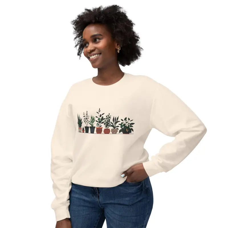 Ocean State Styles Unisex Sweatshirt Potted Plant Design