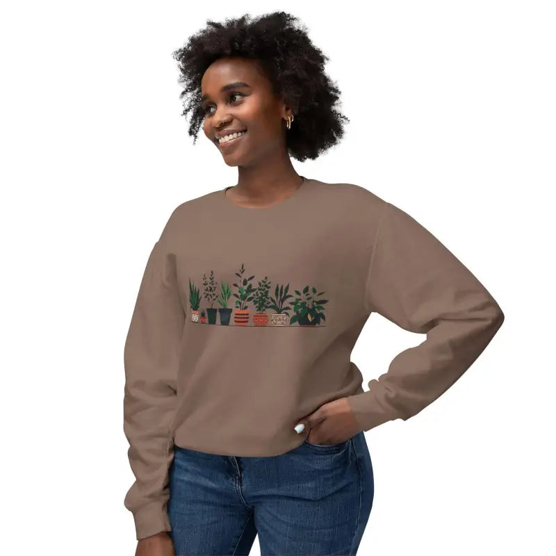 Ocean State Styles Unisex Sweatshirt Potted Plant Design