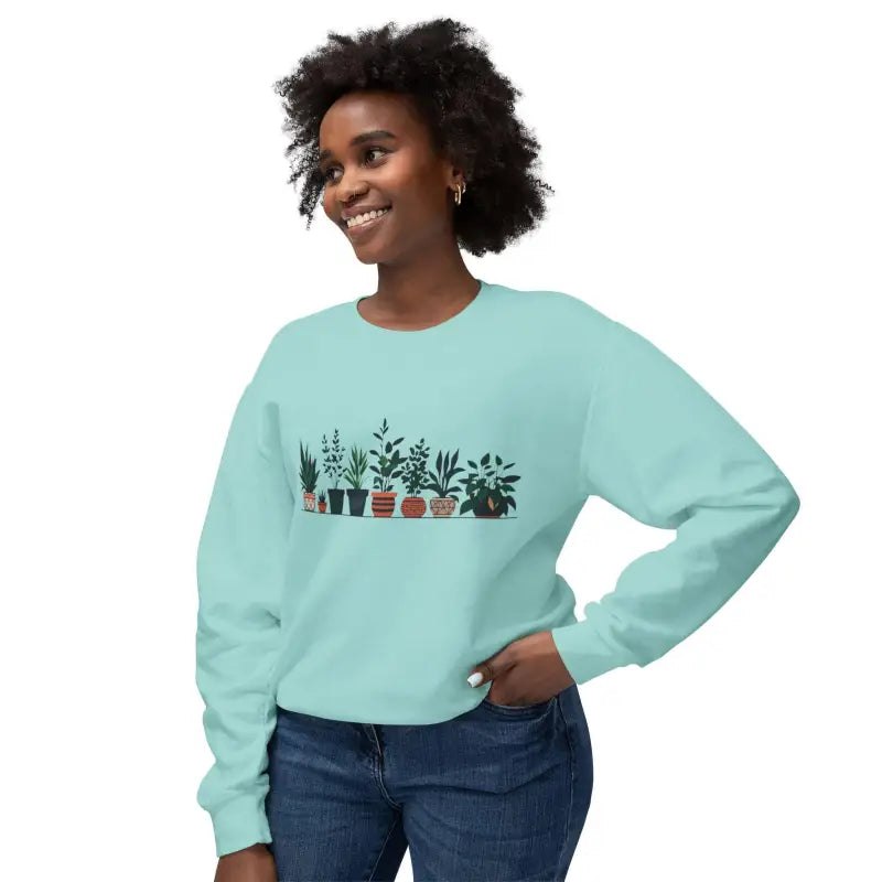 Ocean State Styles Unisex Sweatshirt Potted Plant Design