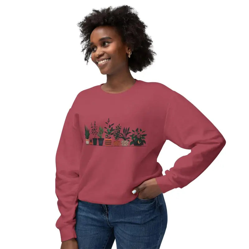 Ocean State Styles Unisex Sweatshirt Potted Plant Design
