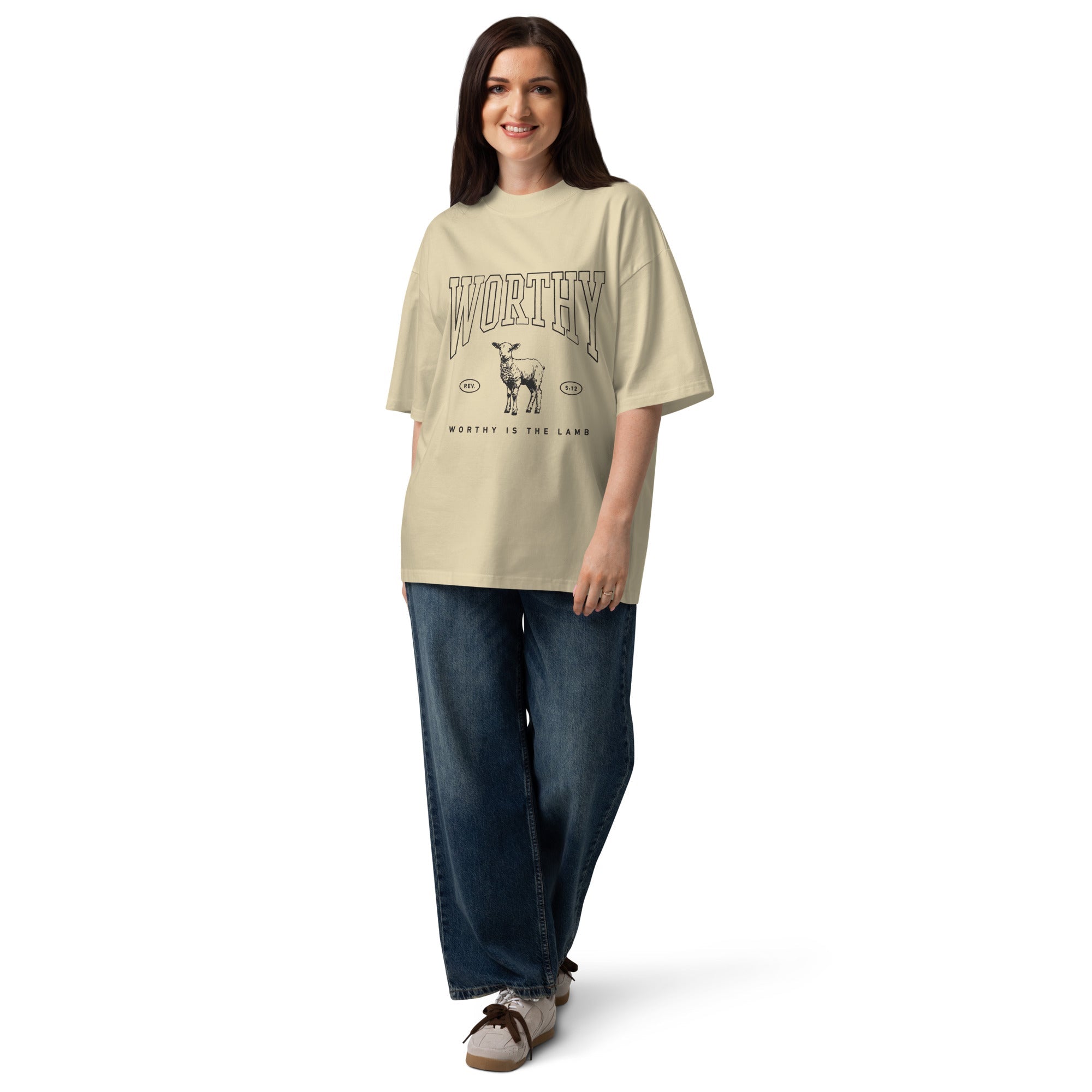 Worthy Unisex oversized high neck t-shirt