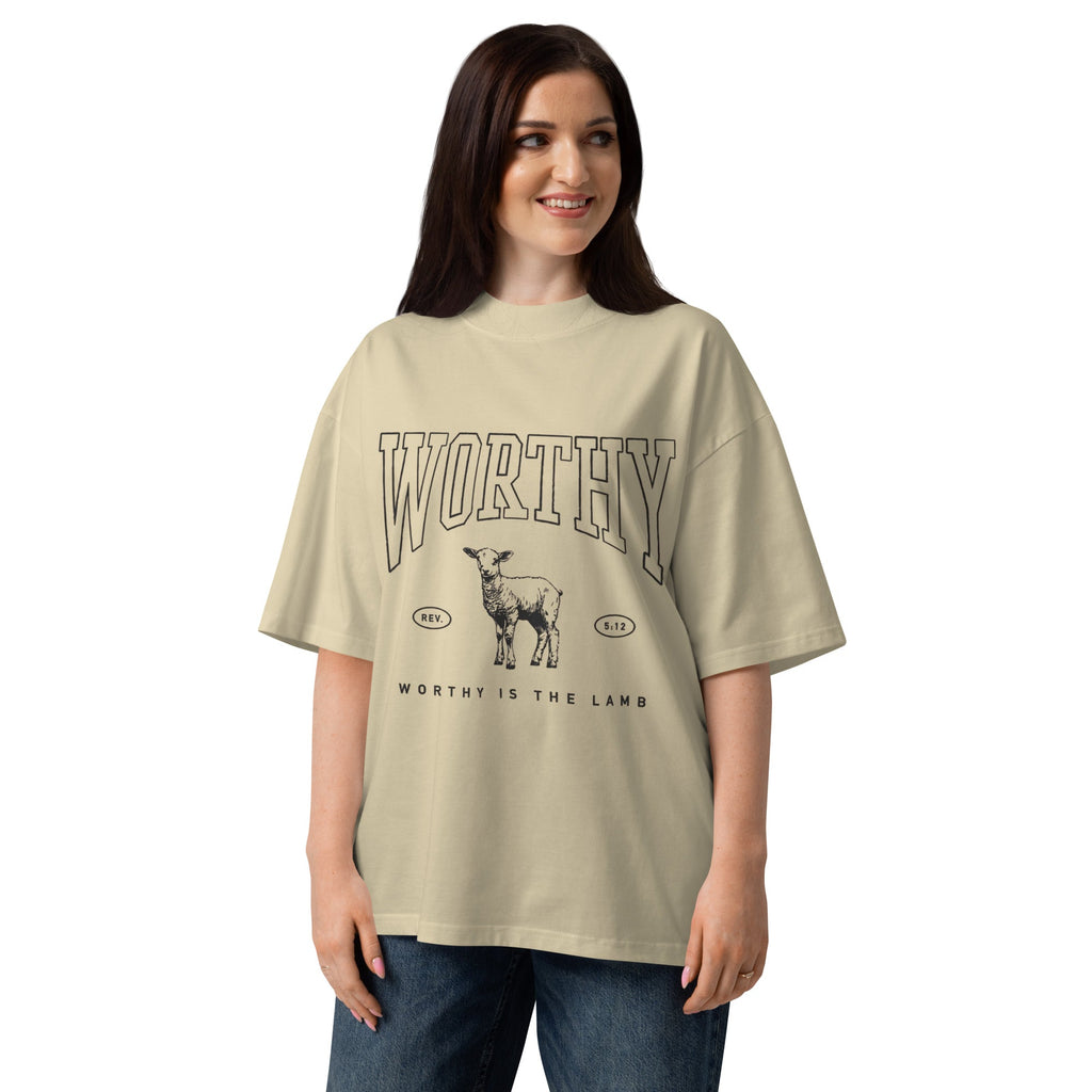 Worthy Unisex oversized high neck t-shirt
