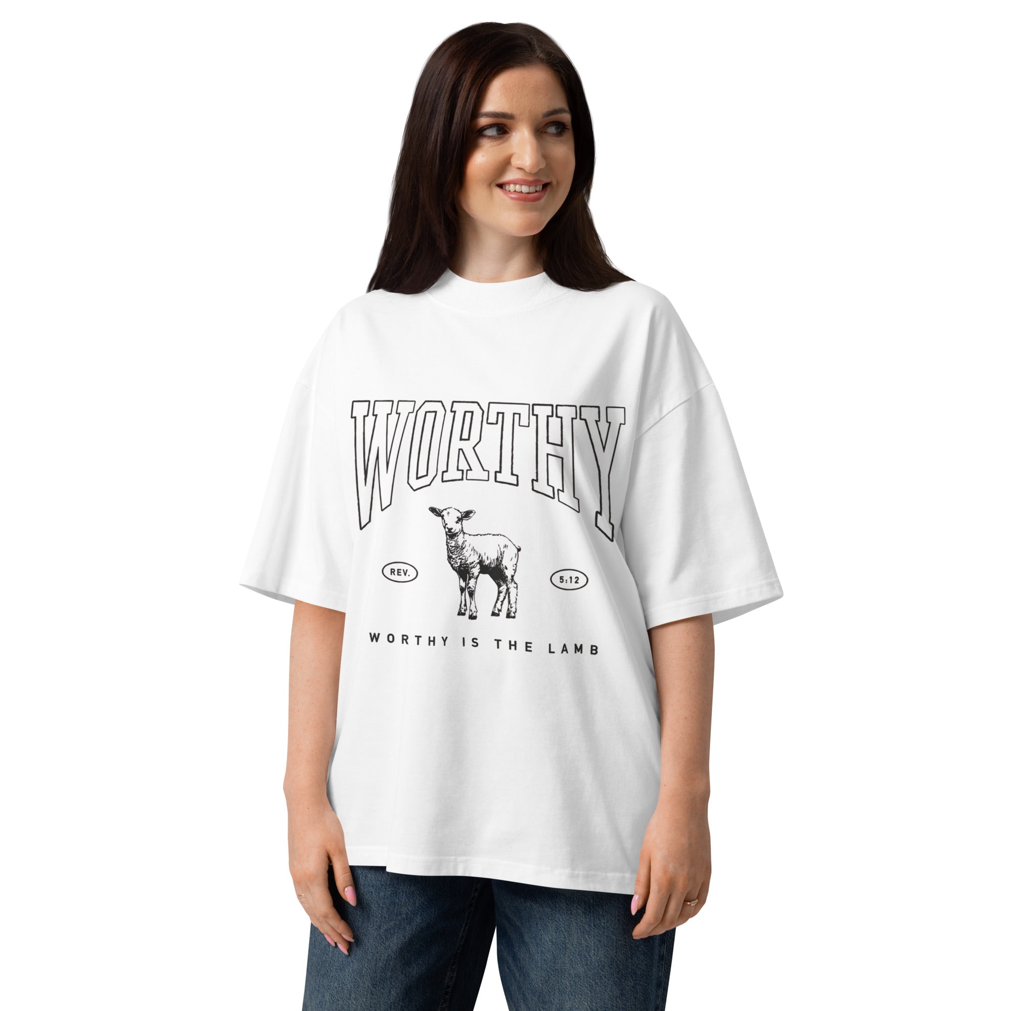 Worthy Unisex oversized high neck t-shirt