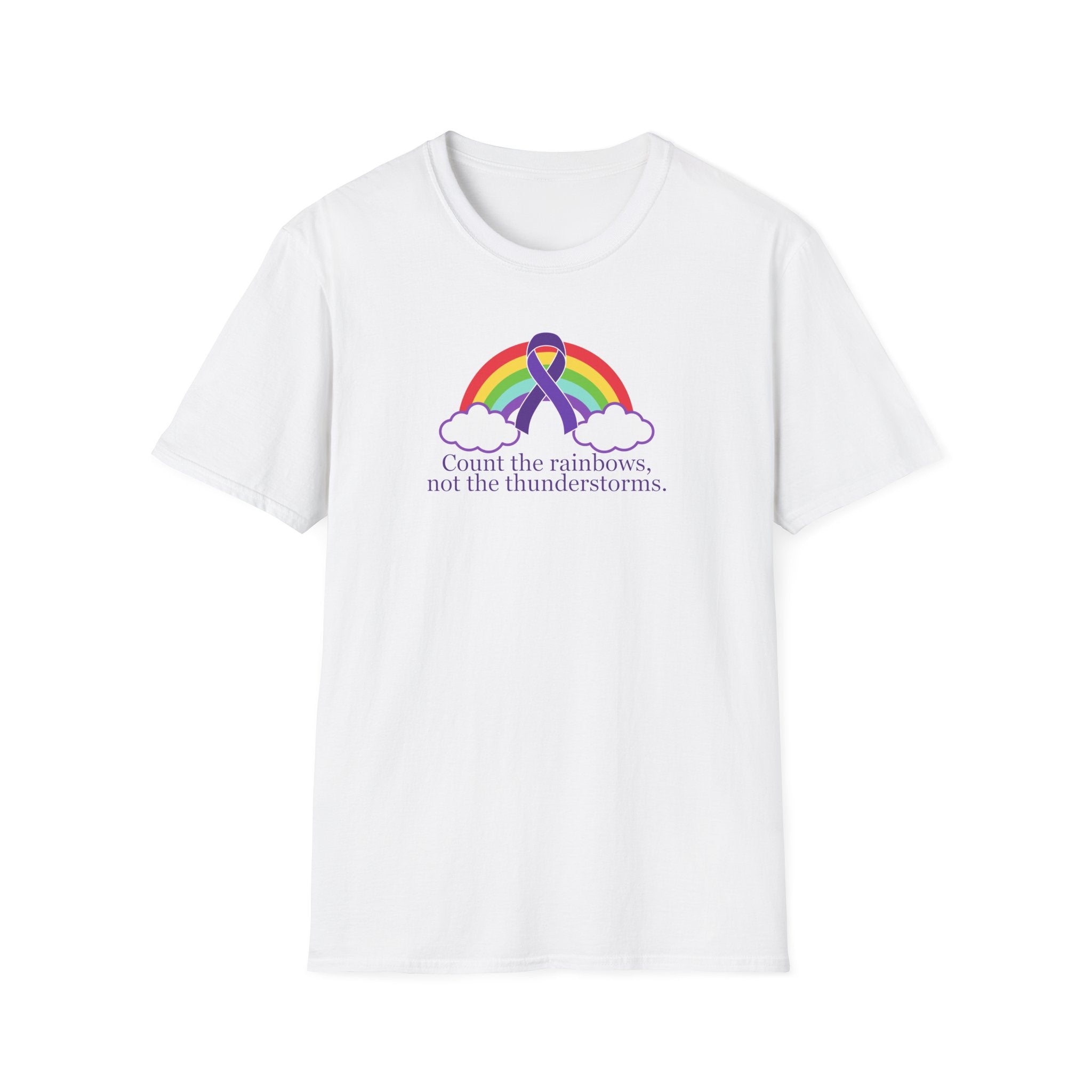 Unisex Softstyle T-Shirt - 'Count the Rainbows' Inspirational Tee