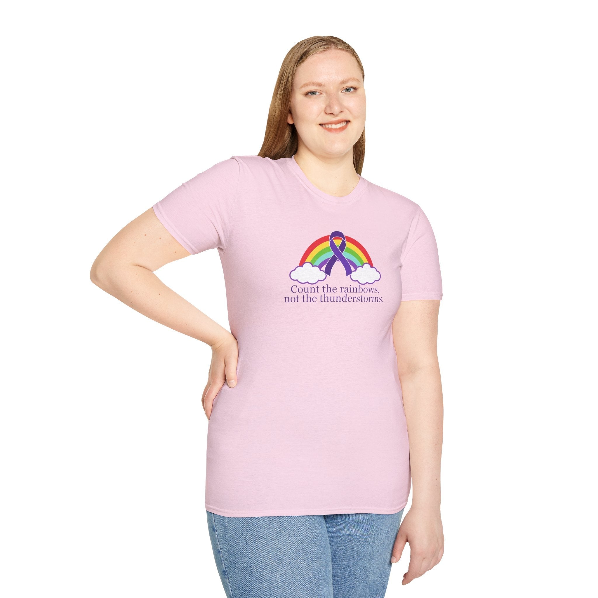 Unisex Softstyle T-Shirt - 'Count the Rainbows' Inspirational Tee
