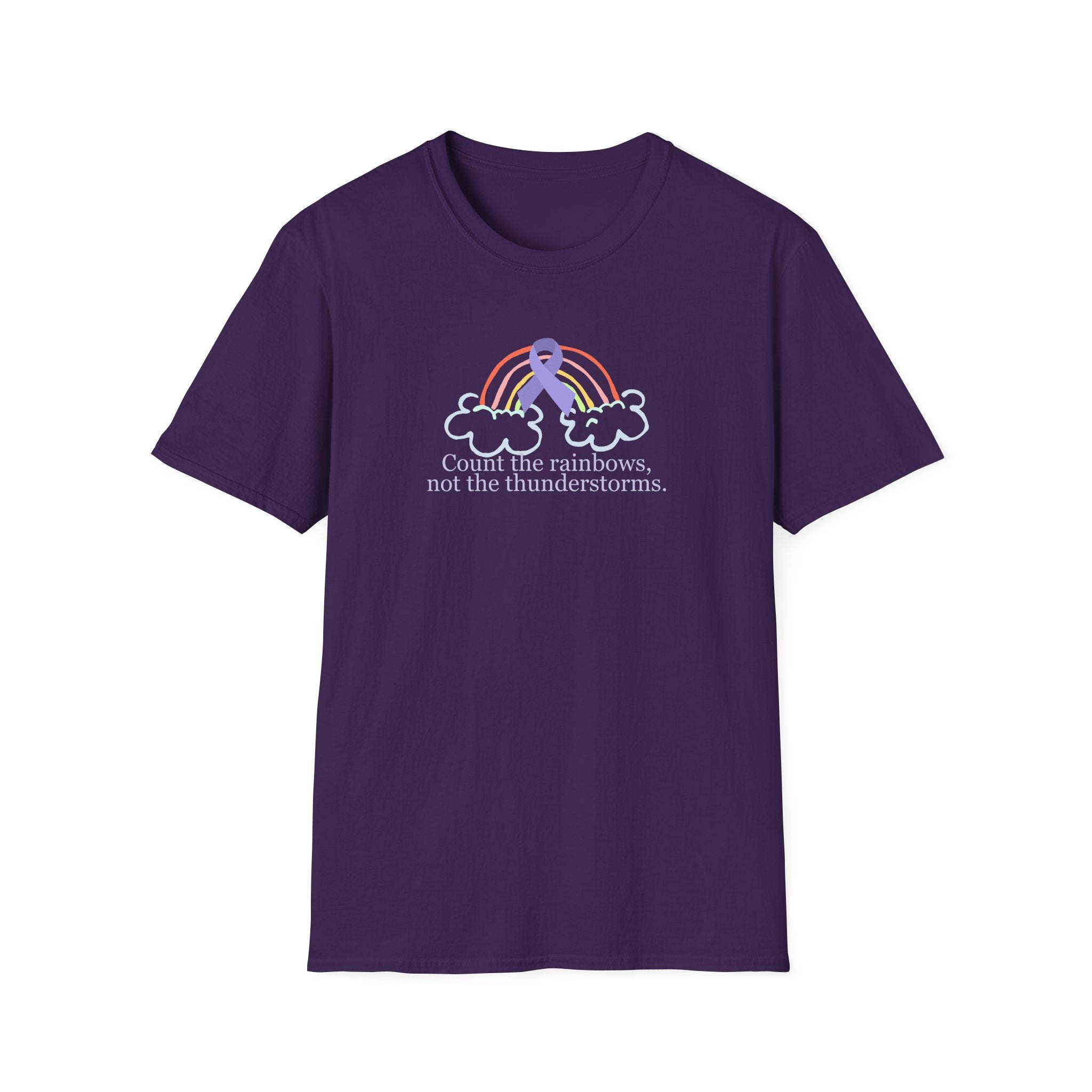 Unisex Softstyle T-Shirt - 'Count the Rainbows' Inspirational Tee