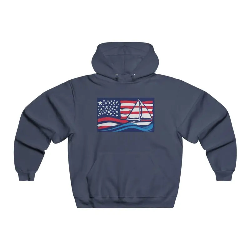 Ocean State Styles Hooded Sweatshirt Sailboat Flag Print