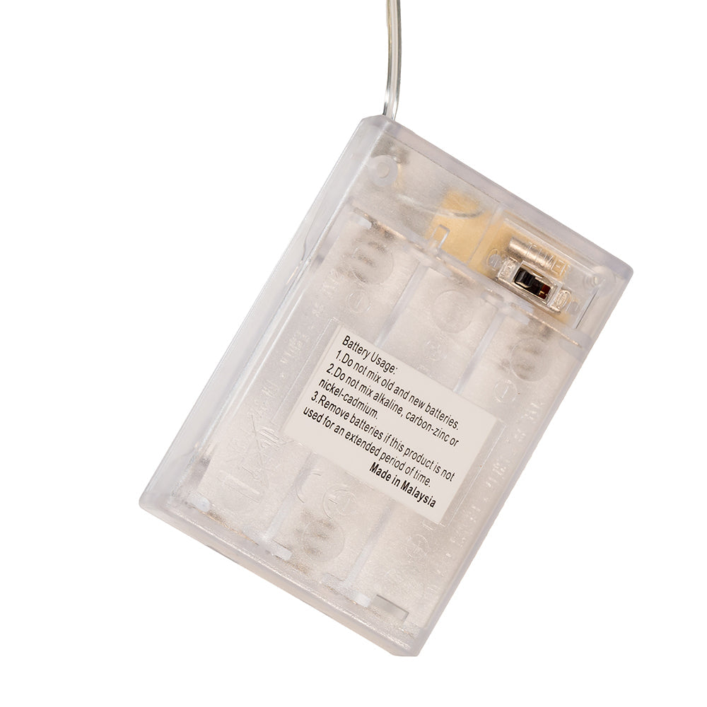 100-Light Battery Operated Warm White Fairy Green Wire Lights