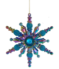Peacock Snowflake Ornament-