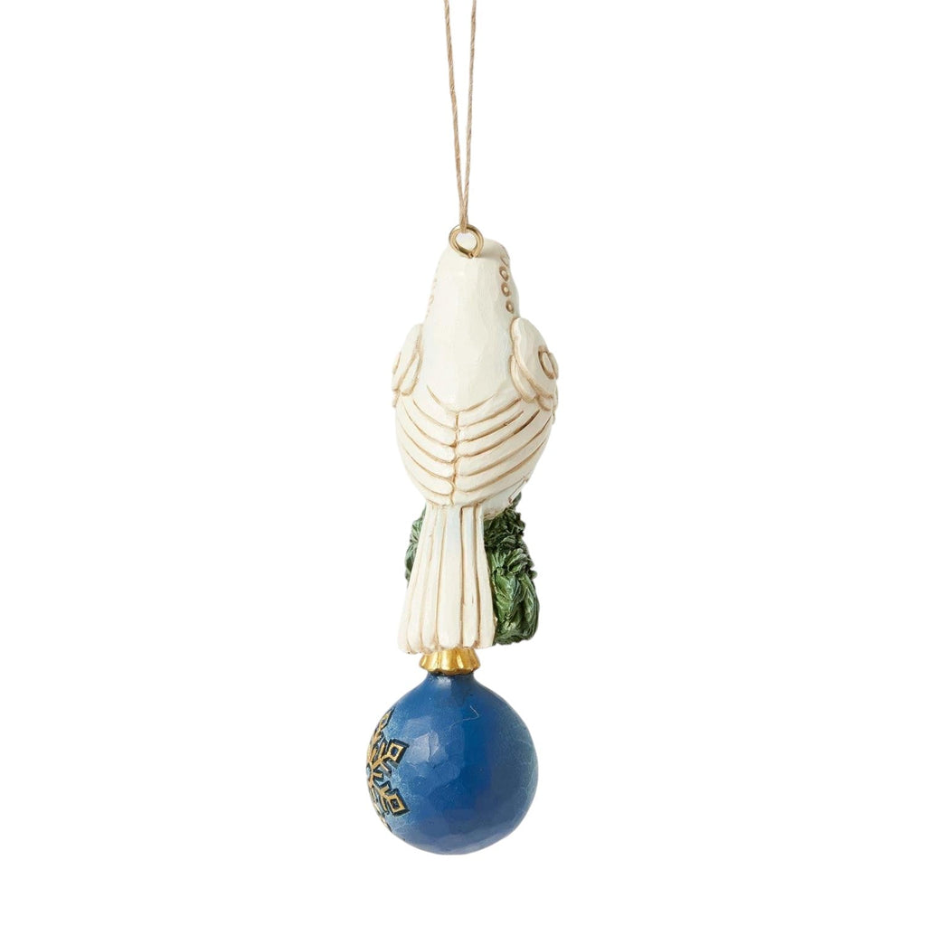 Blue And Gold Dove Ornament
