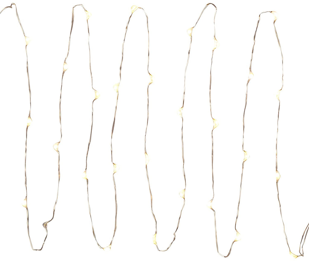 5 foot Warm White B/O String Lights with Timer