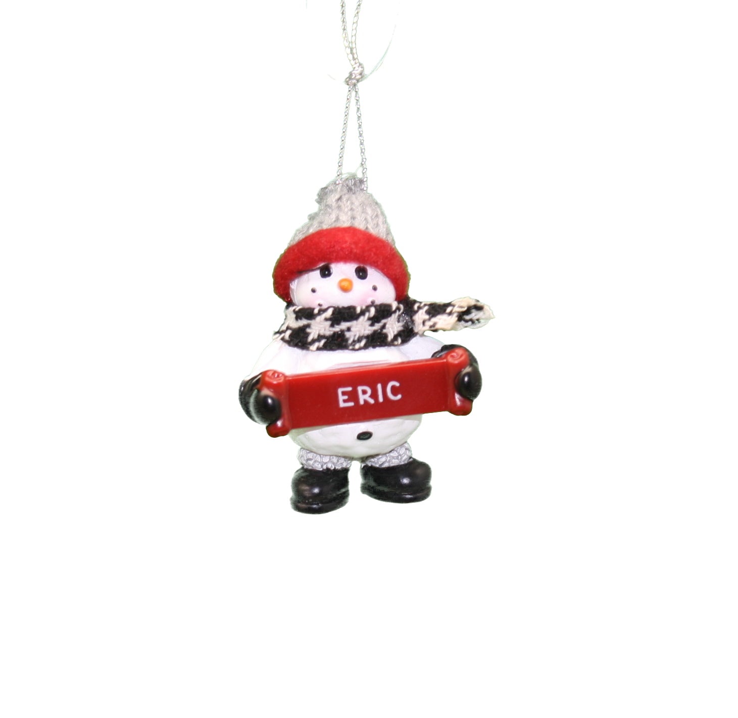 Cozy Snowman Ornament (Letters A - F) -