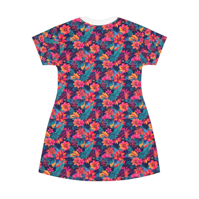 Ocean State Styles Women T Shirt Dress Floral Print Beach