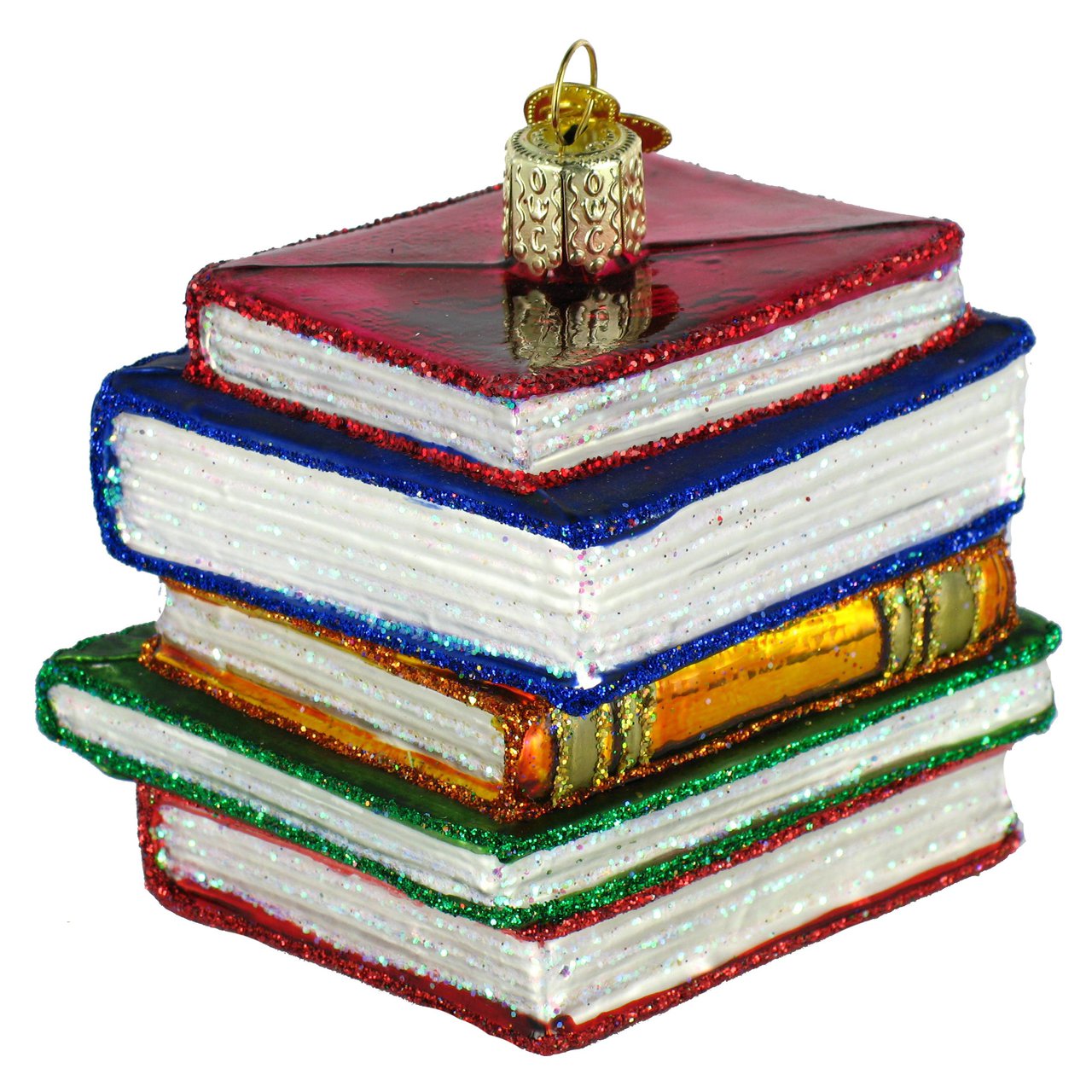 Old World Christmas Stack Of Books