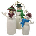 Acrylic Snow Family Ornament - Set of 3
