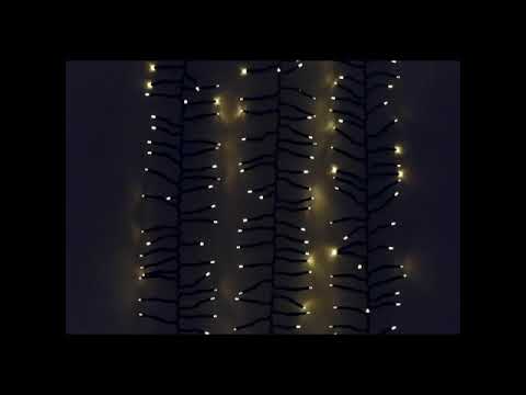 1000-Light Warm White LED Cluster Light Set