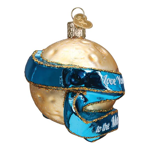 Love You to the Moon and Back Glass Ornament