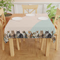 Watercolor Cat Lover's Tablecloth