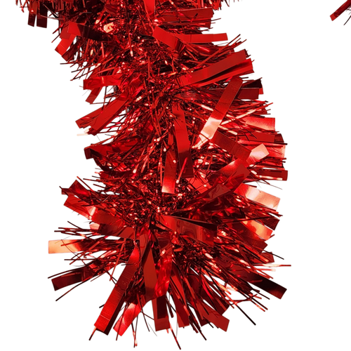 12 foot 6 Ply Luxury Tinsel Garland - Red
