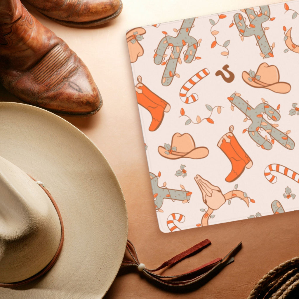 Western Holiday Large Desk Mat, 35” x 16”