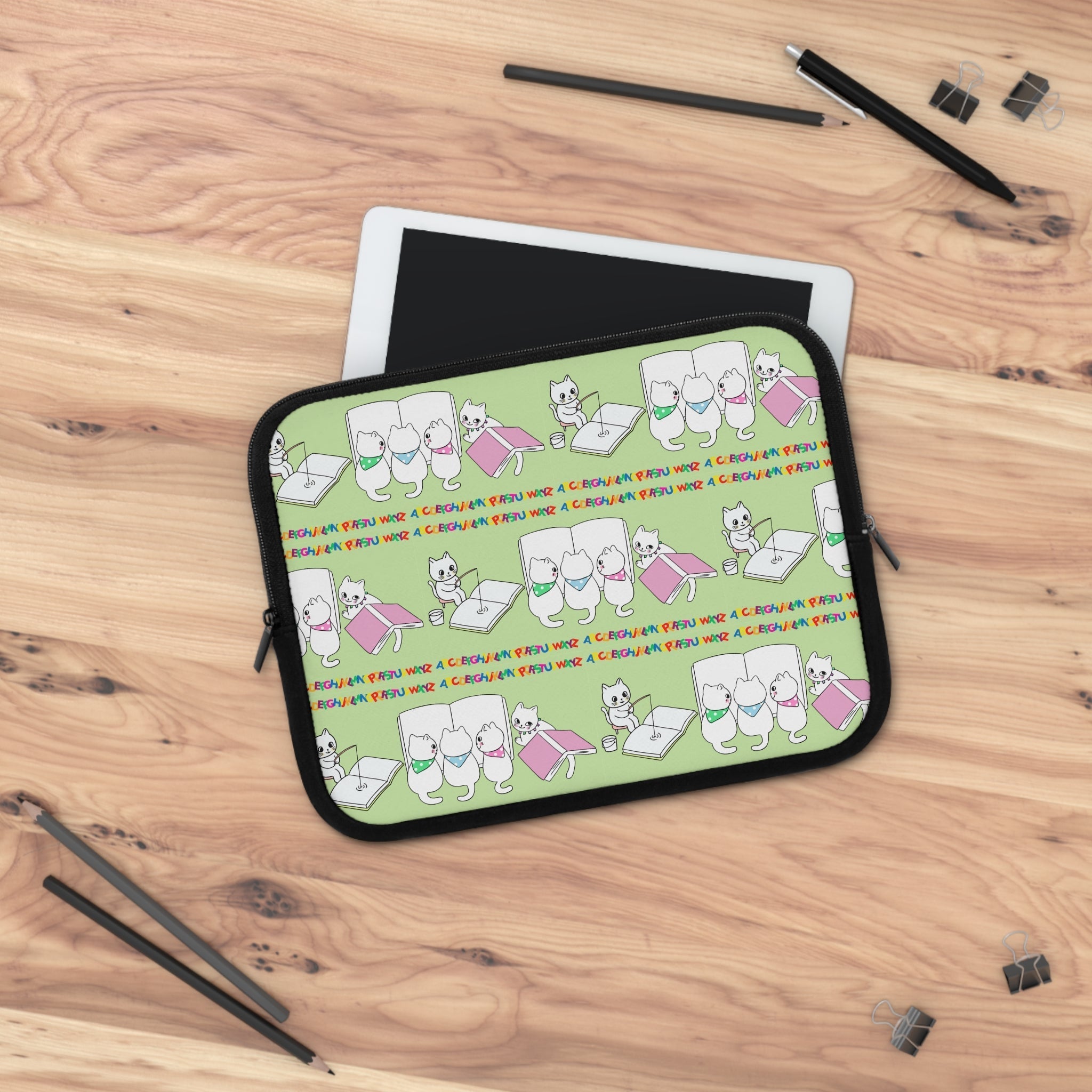 Whimsical Cat Laptop Sleeve