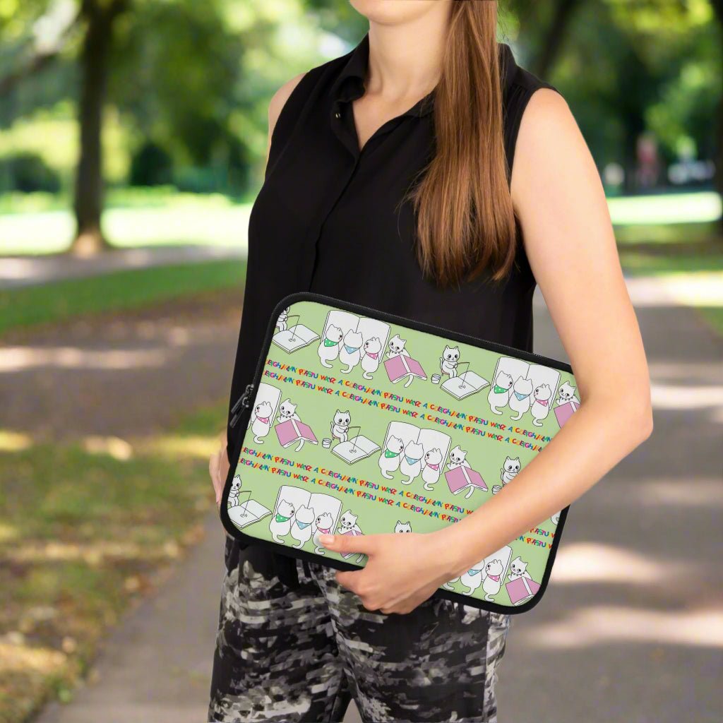 Whimsical Cat Laptop Sleeve