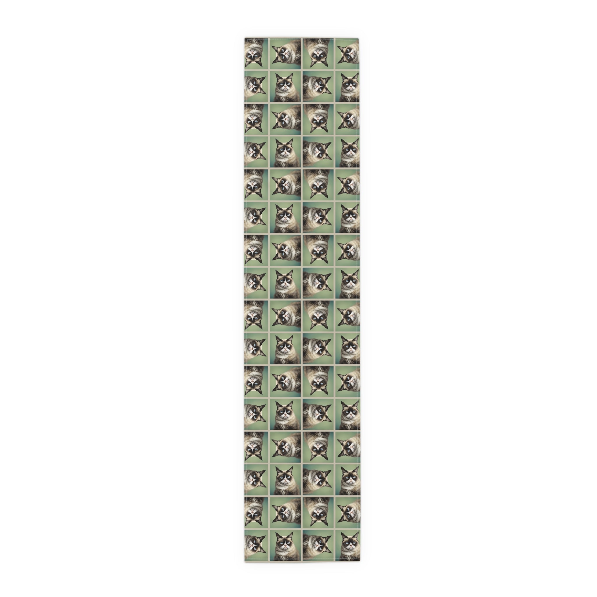 Whimsical Cat Print Table Runner - Perfect for Cat Lovers and Home Decor