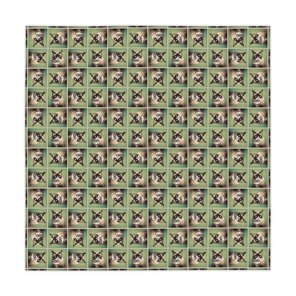 Whimsical Cat Tablecloth - Perfect for Pet Lovers | Unique Dining Decor