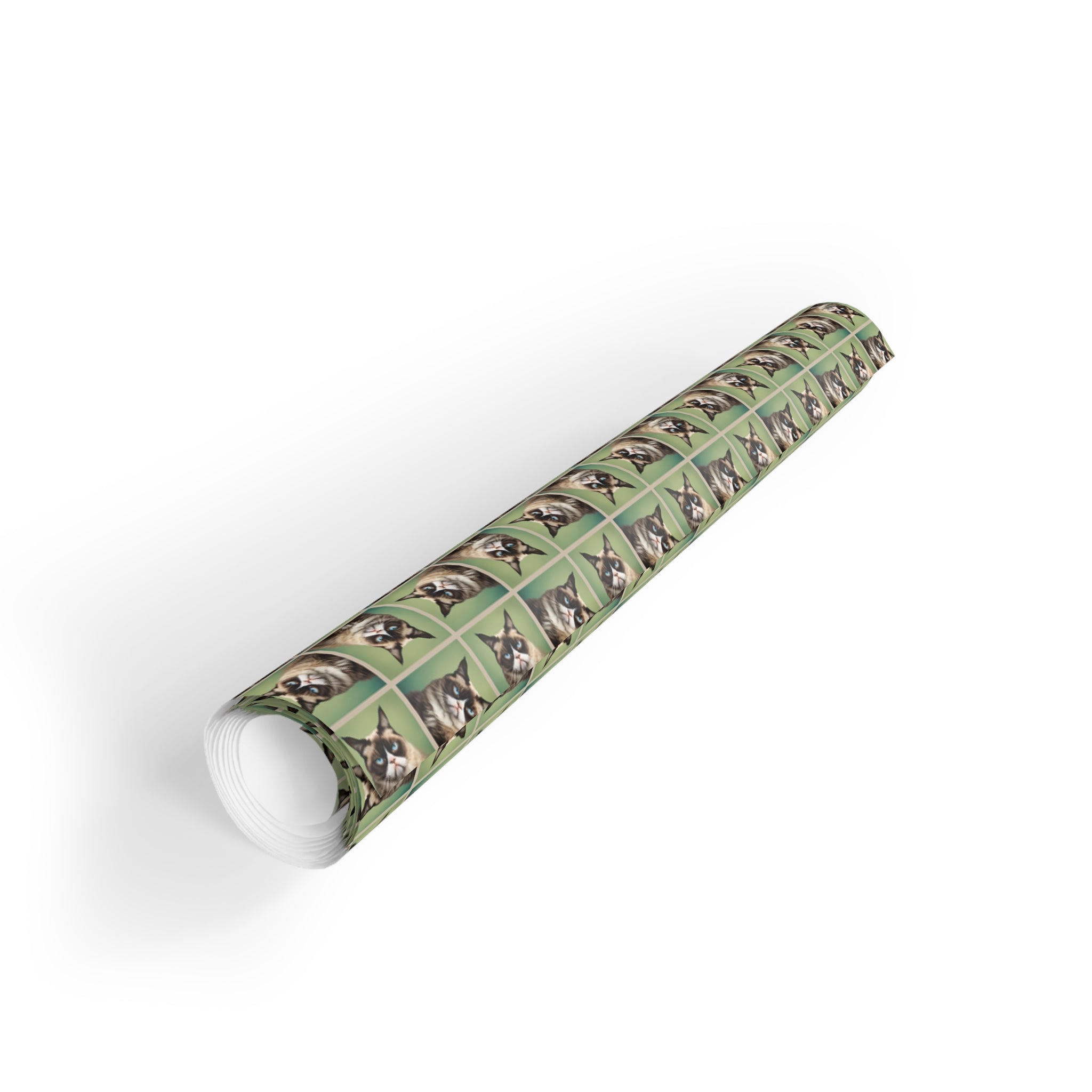 Whimsical Irritable Cat Gift Wrapping Paper Roll - Perfect for Animal Lovers