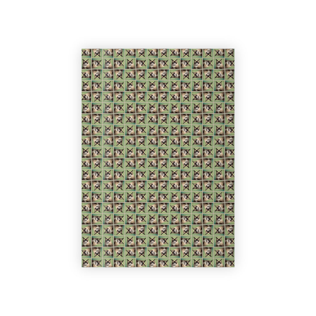 Whimsical Irritable Cat Gift Wrapping Paper Roll - Perfect for Animal Lovers