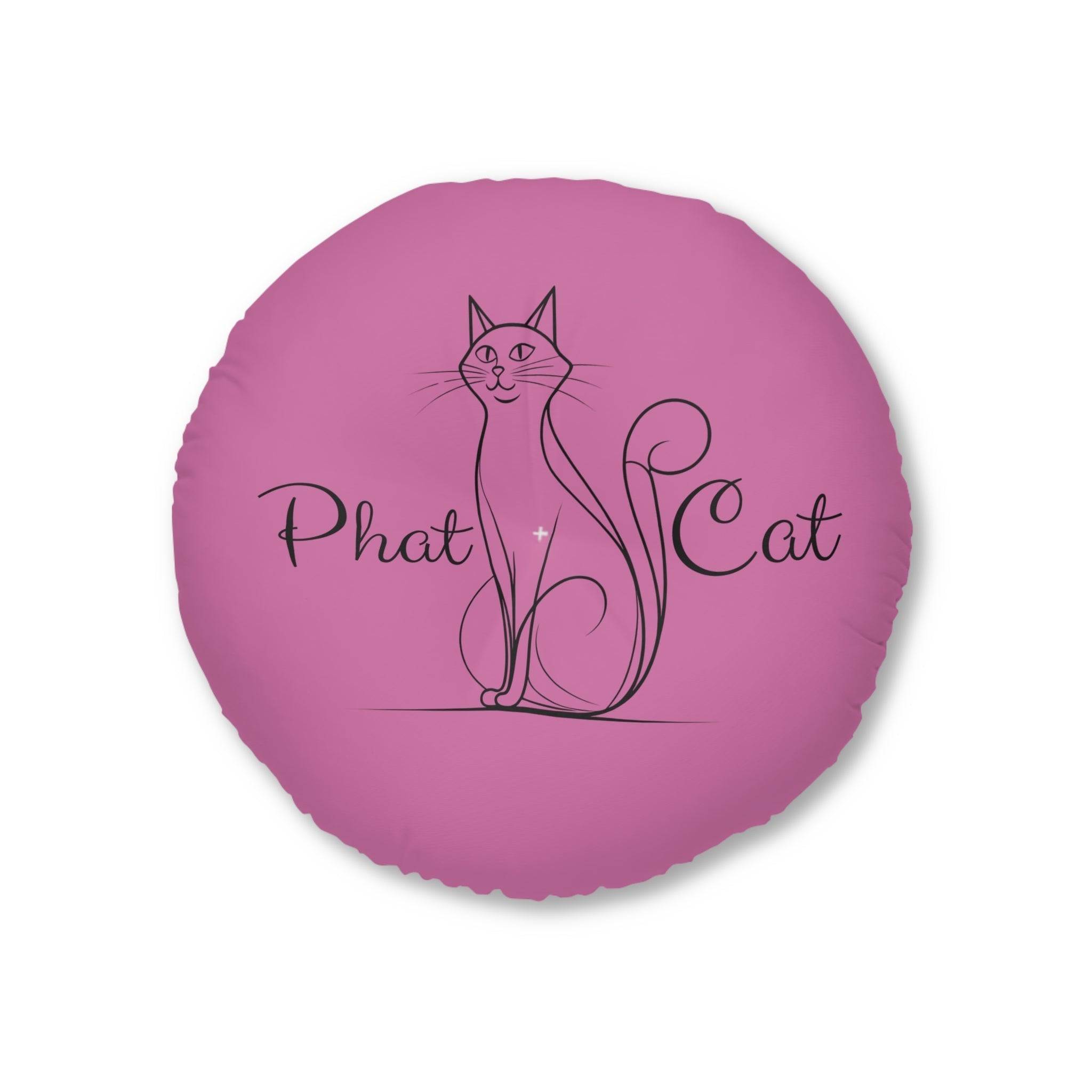 Whimsical Phat Cat Tufted Floor Pillow