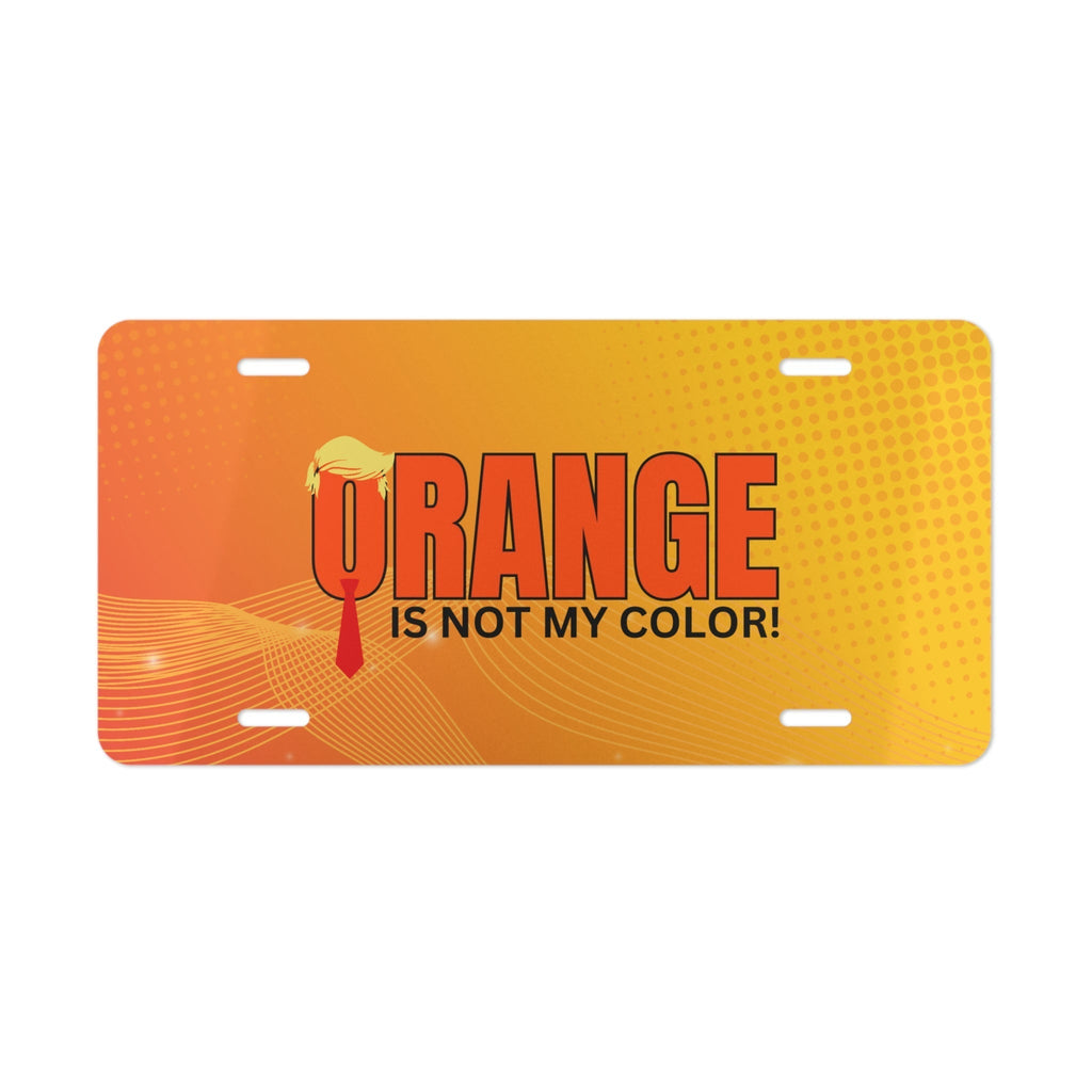Whimsical Vanity Plate - 'Orange Is Not My Color!'