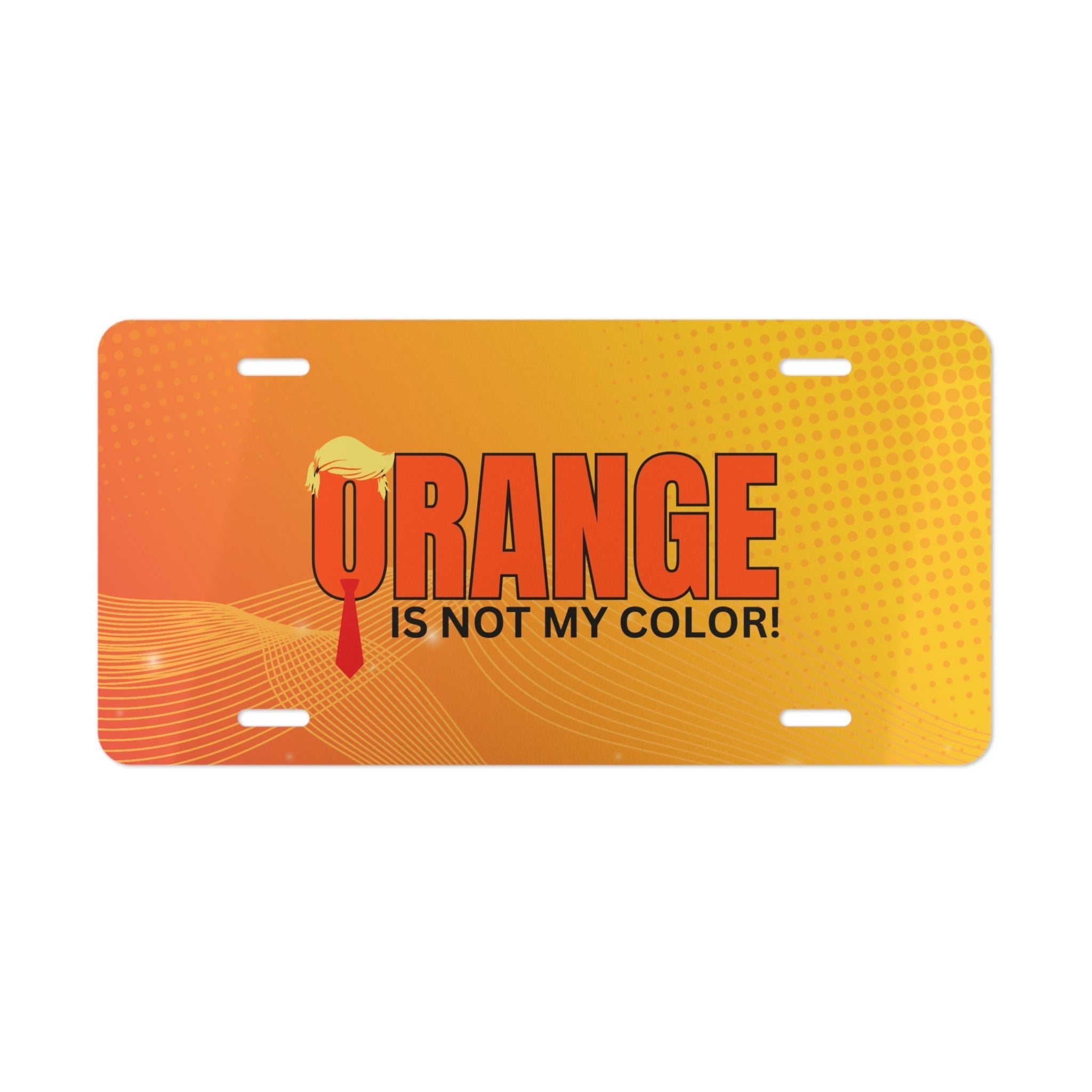 Whimsical Vanity Plate - 'Orange Is Not My Color!'