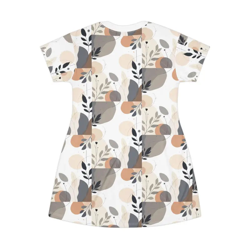 Ocean State Styles T Shirt Dress Abstract Floral Relaxed Fit