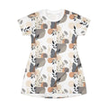 Ocean State Styles T Shirt Dress Abstract Floral Relaxed Fit
