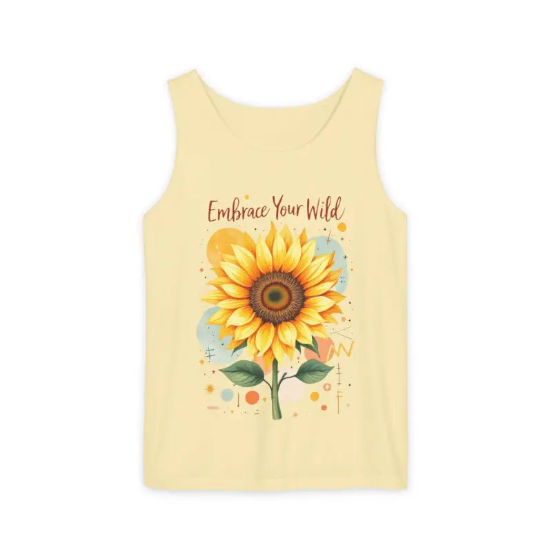 Ocean State Styles Tank Top Vibrant Sunflower Print