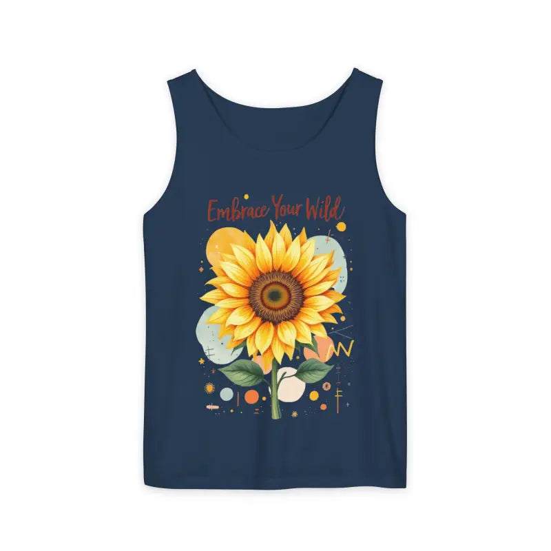 Ocean State Styles Tank Top Vibrant Sunflower Print