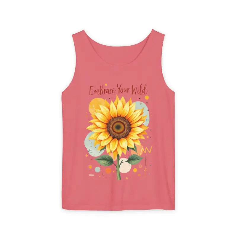 Ocean State Styles Tank Top Vibrant Sunflower Print